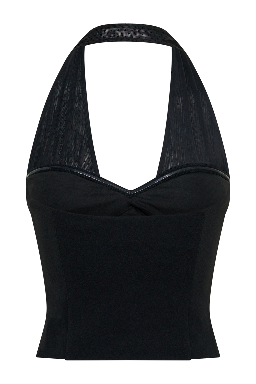 Cressida Crepe Halter Top - Black