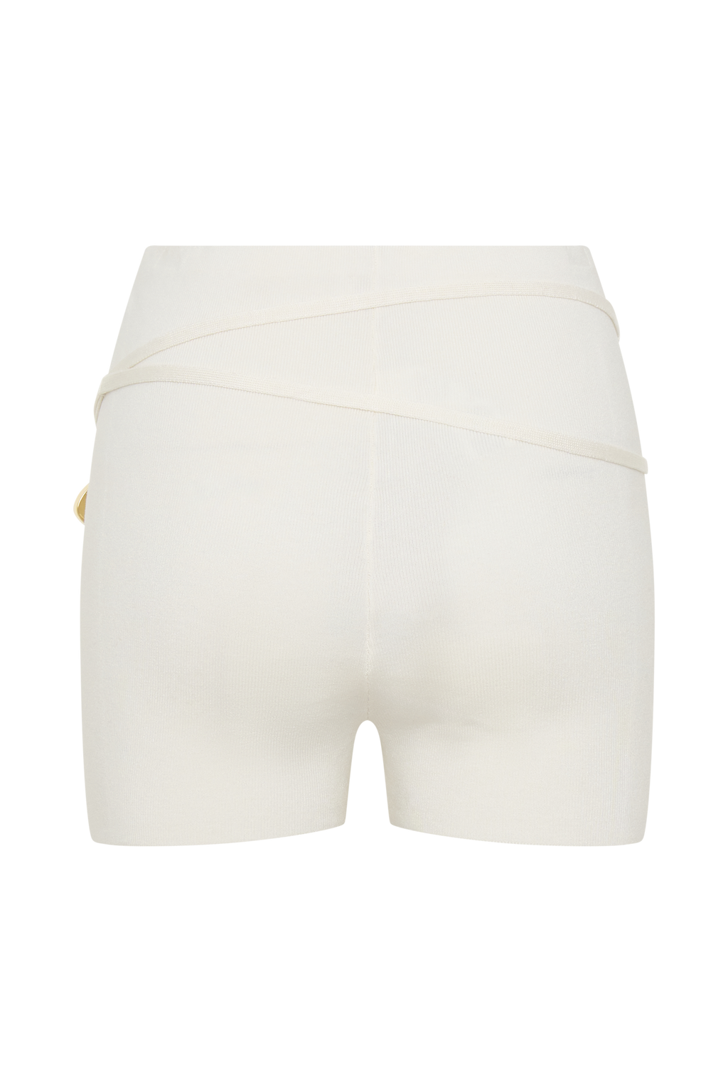 Dimitri Mini Knit Shorts With Belt - Ivory