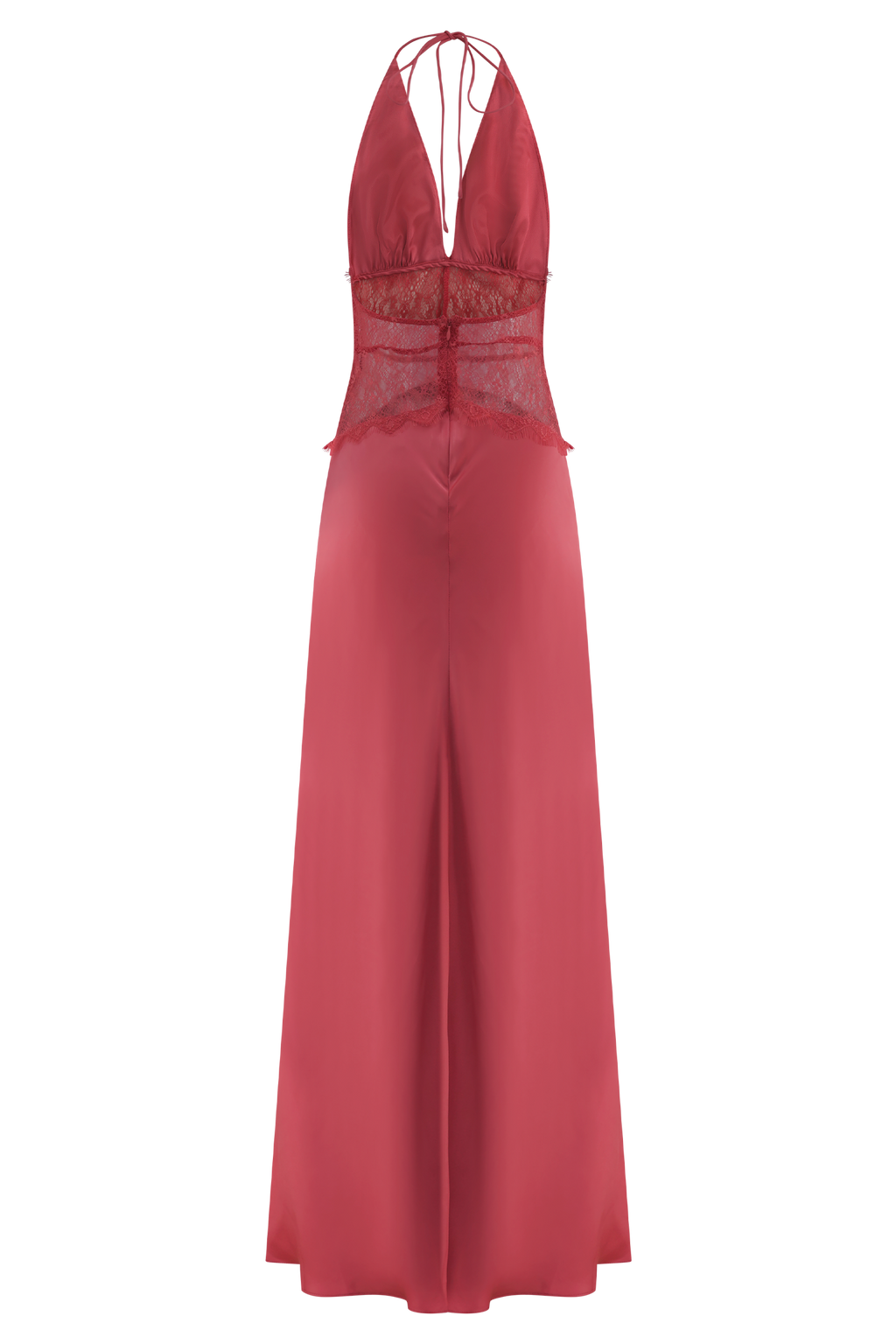 Dinah Lace And Satin Maxi Dress - Blush Rose