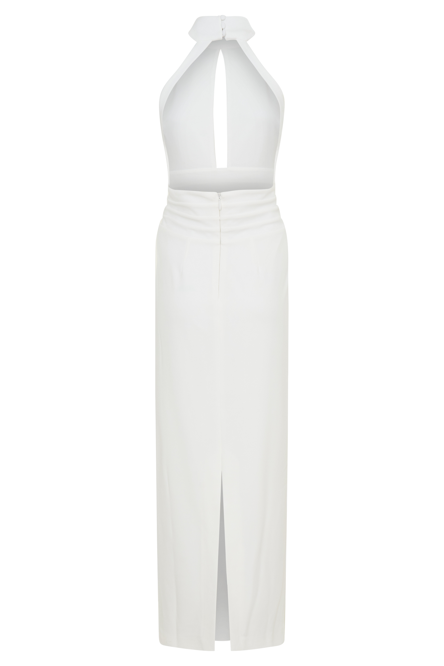 Elan Stretch Crepe Maxi Dress - White