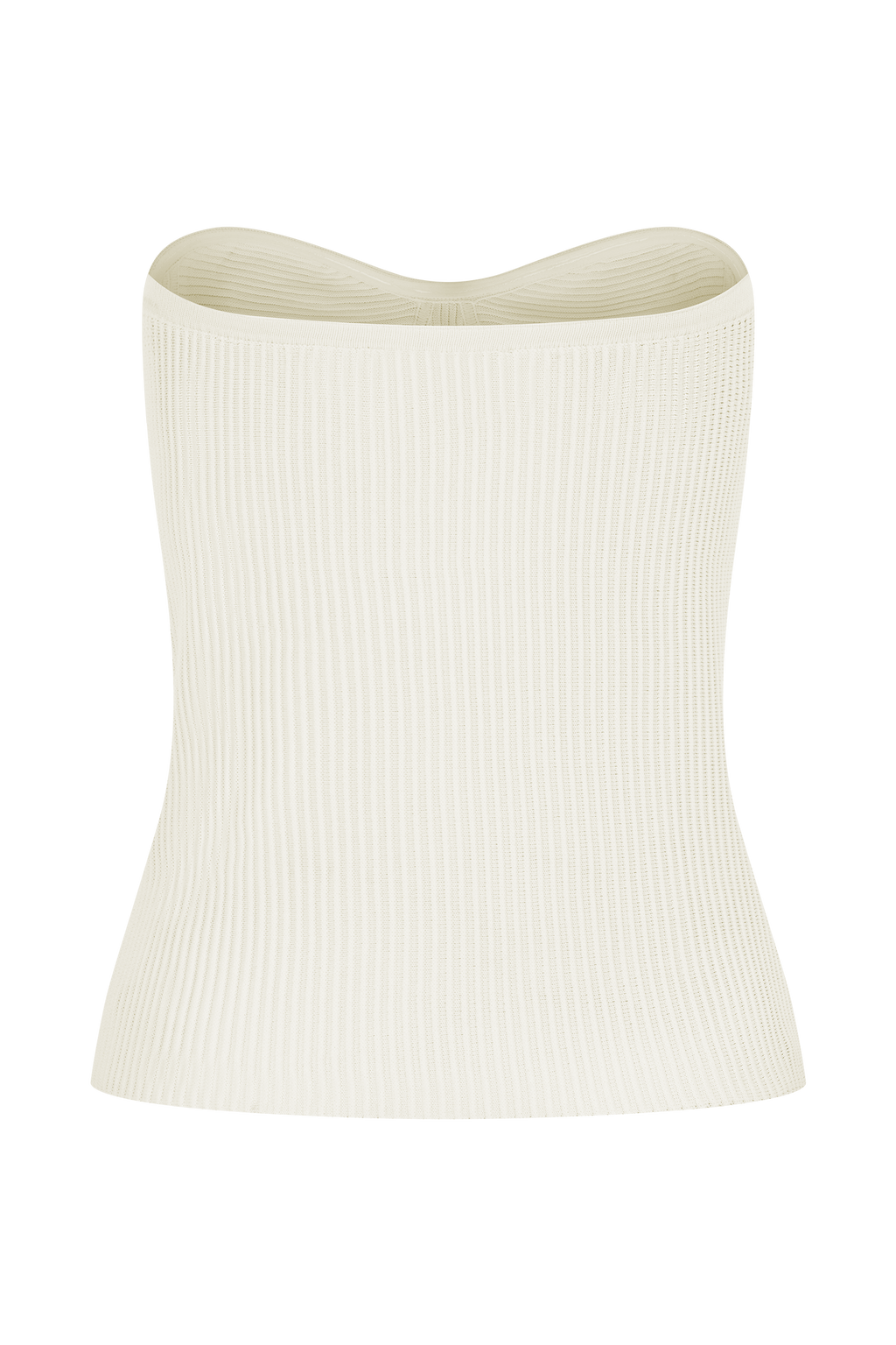 Elodie Strapless Cupped Knit Top - Ivory