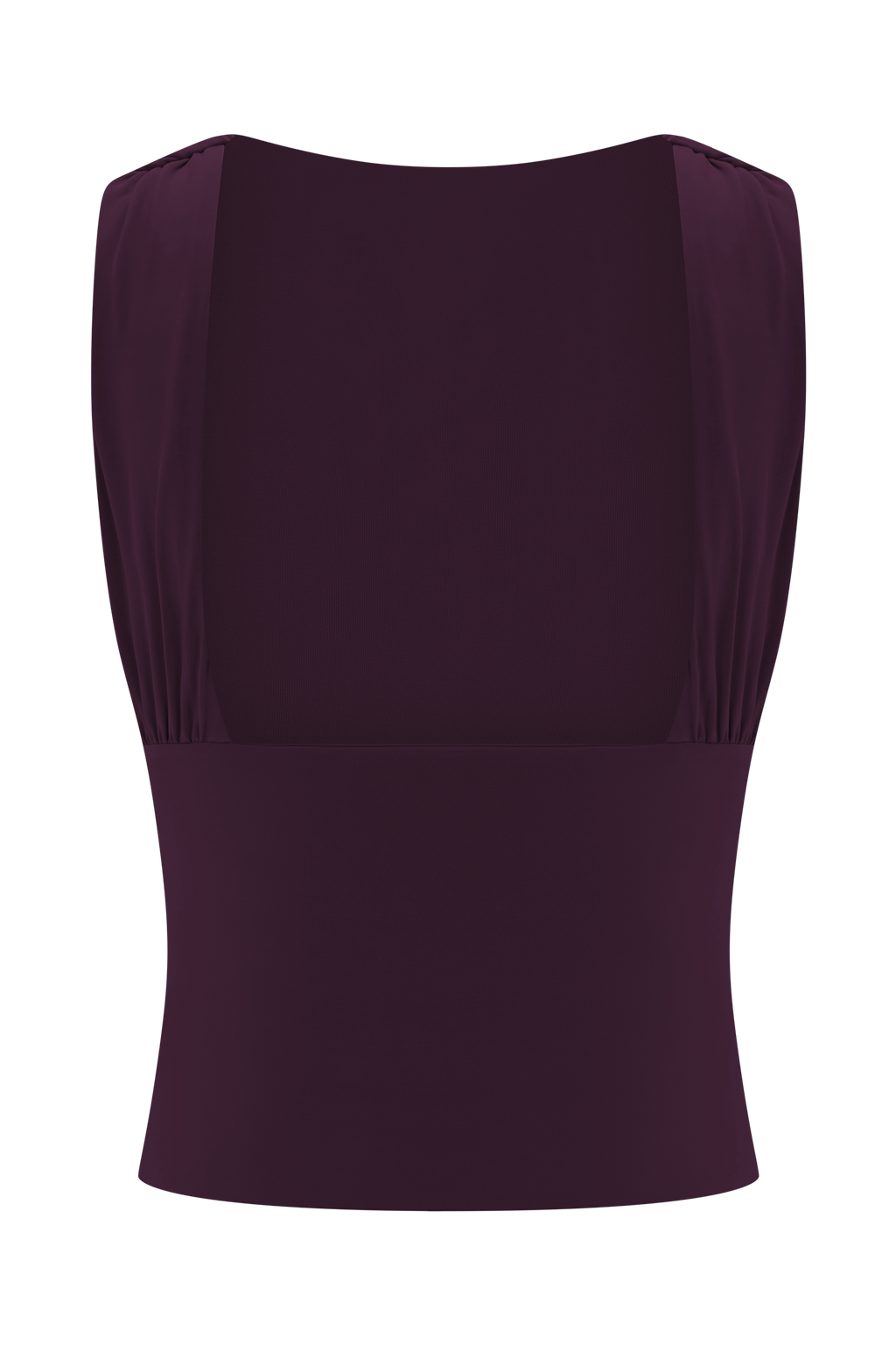 Erina Slinky Open Back Top - Aubergine