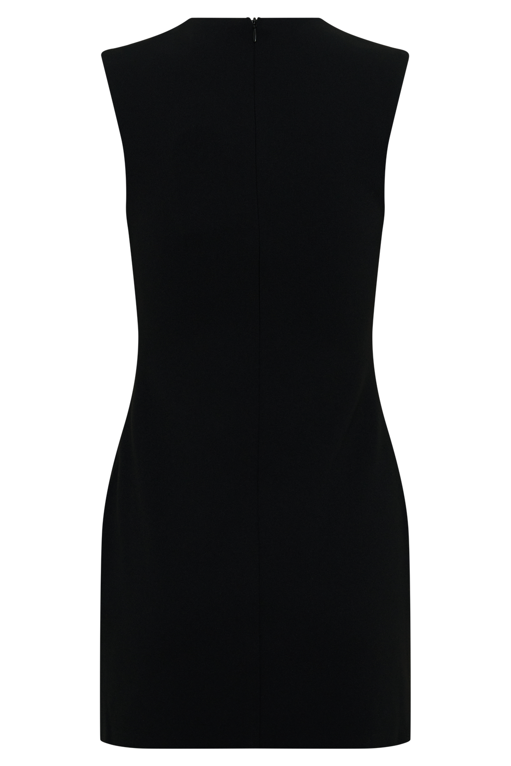 Fion Sleeveless Stretch Crepe Mini Dress - Black