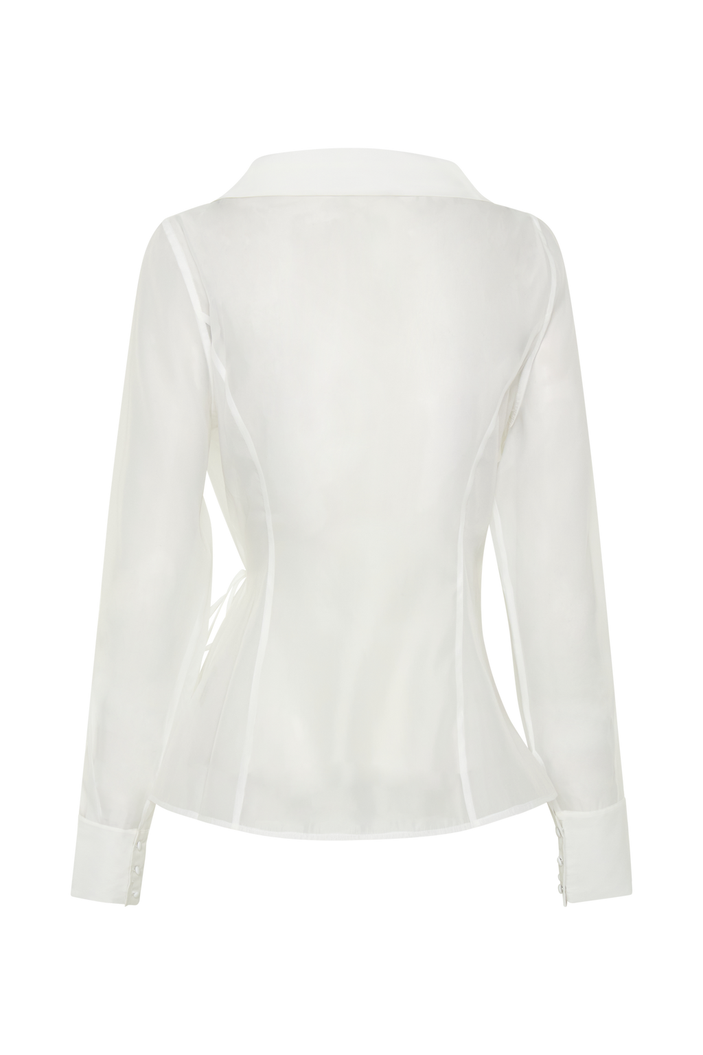 Frankie Organza Cross Over Shirt - White