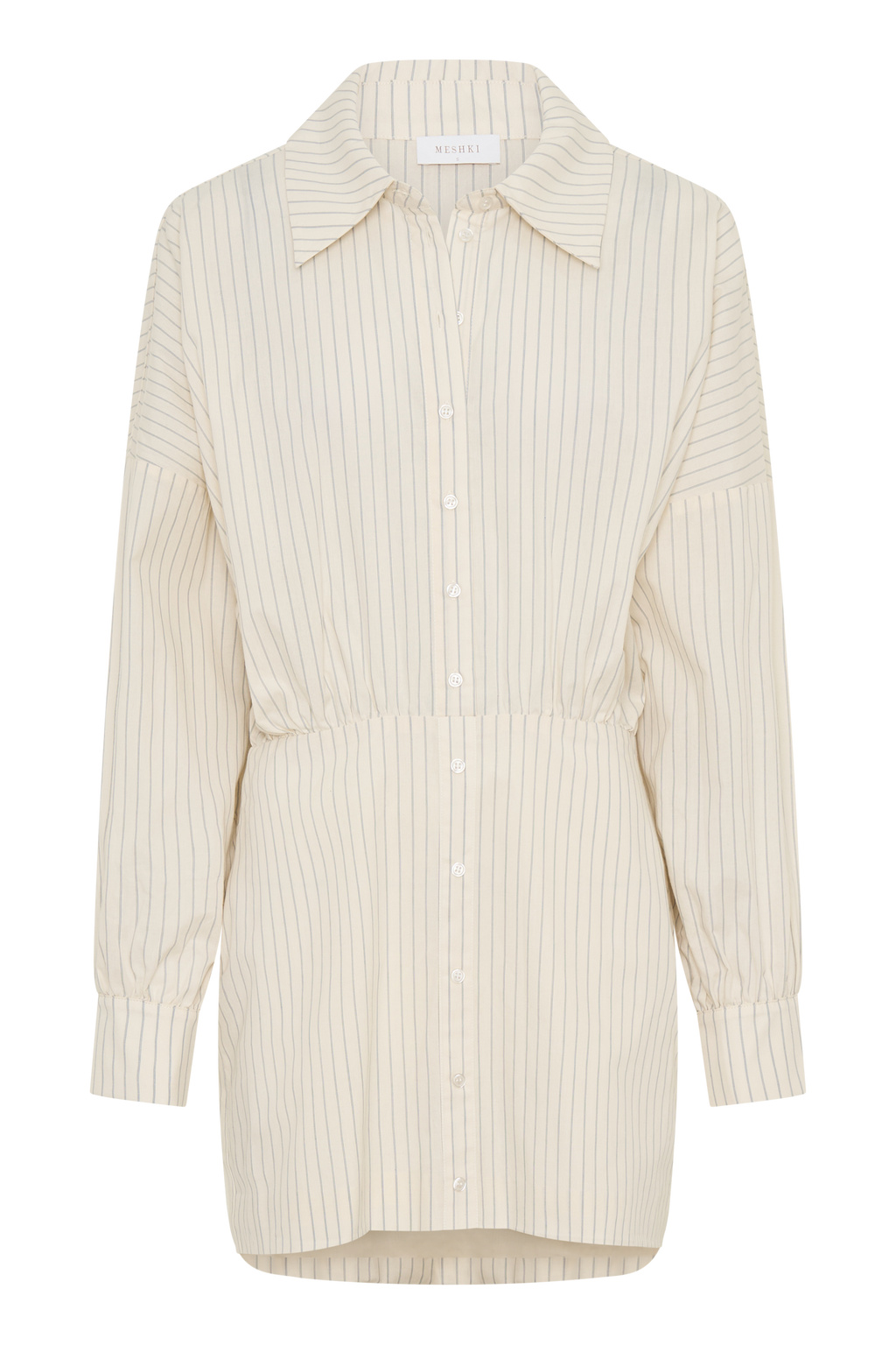 Ivy Oversize Shirt Mini Dress - Stripe