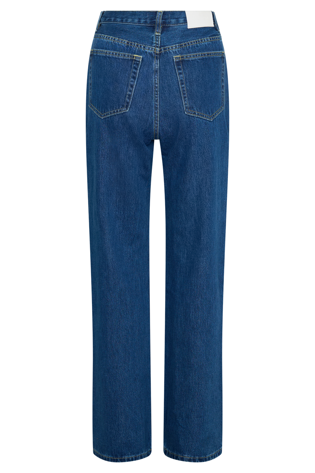Janine High Waisted Straight Leg Jeans - Dark Blue