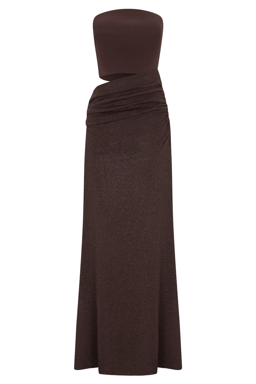Jasiel Strapless Knit Maxi Dress - Chocolate