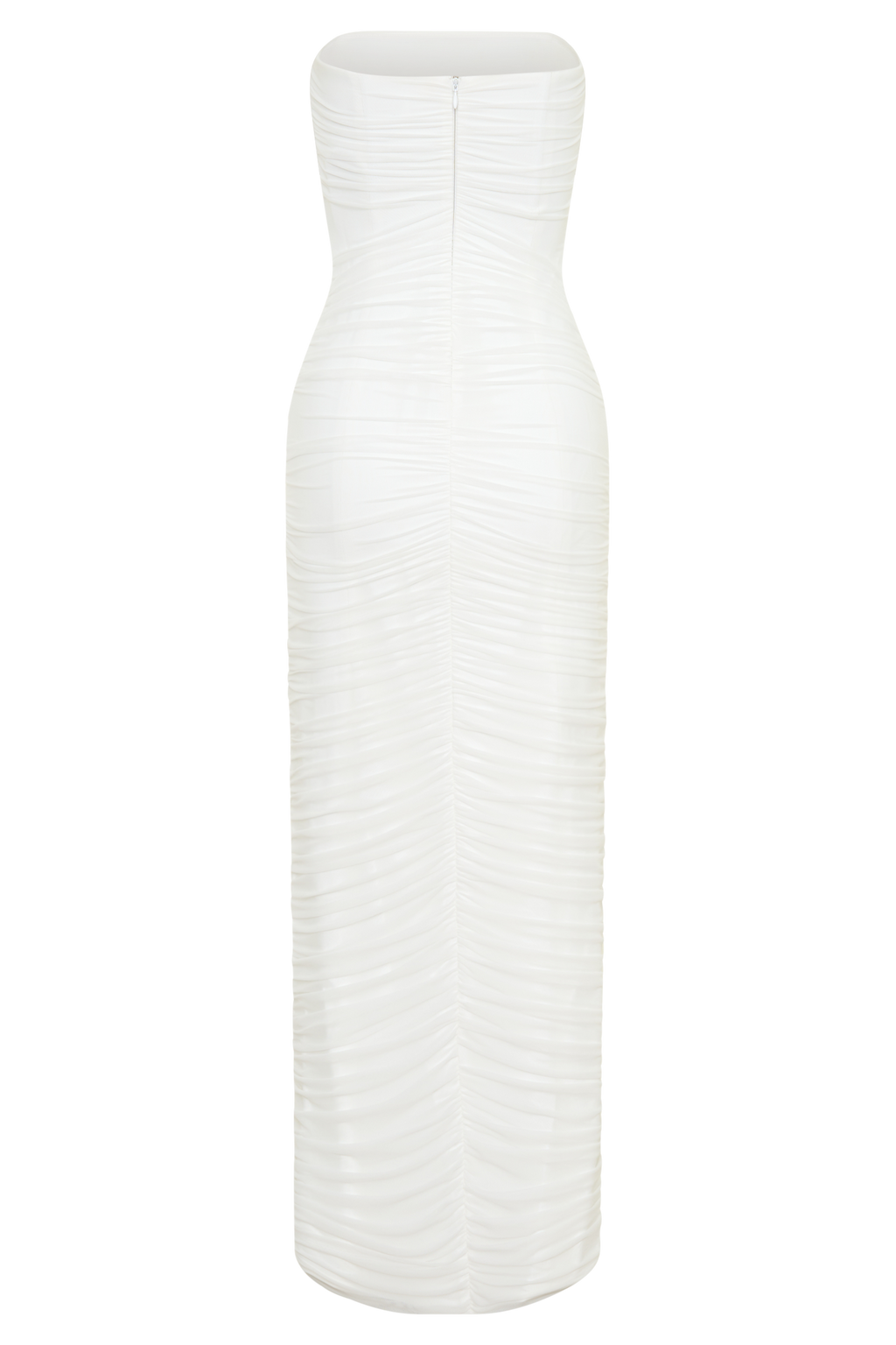 Jianna Strapless Mesh Maxi Dress - Ivory