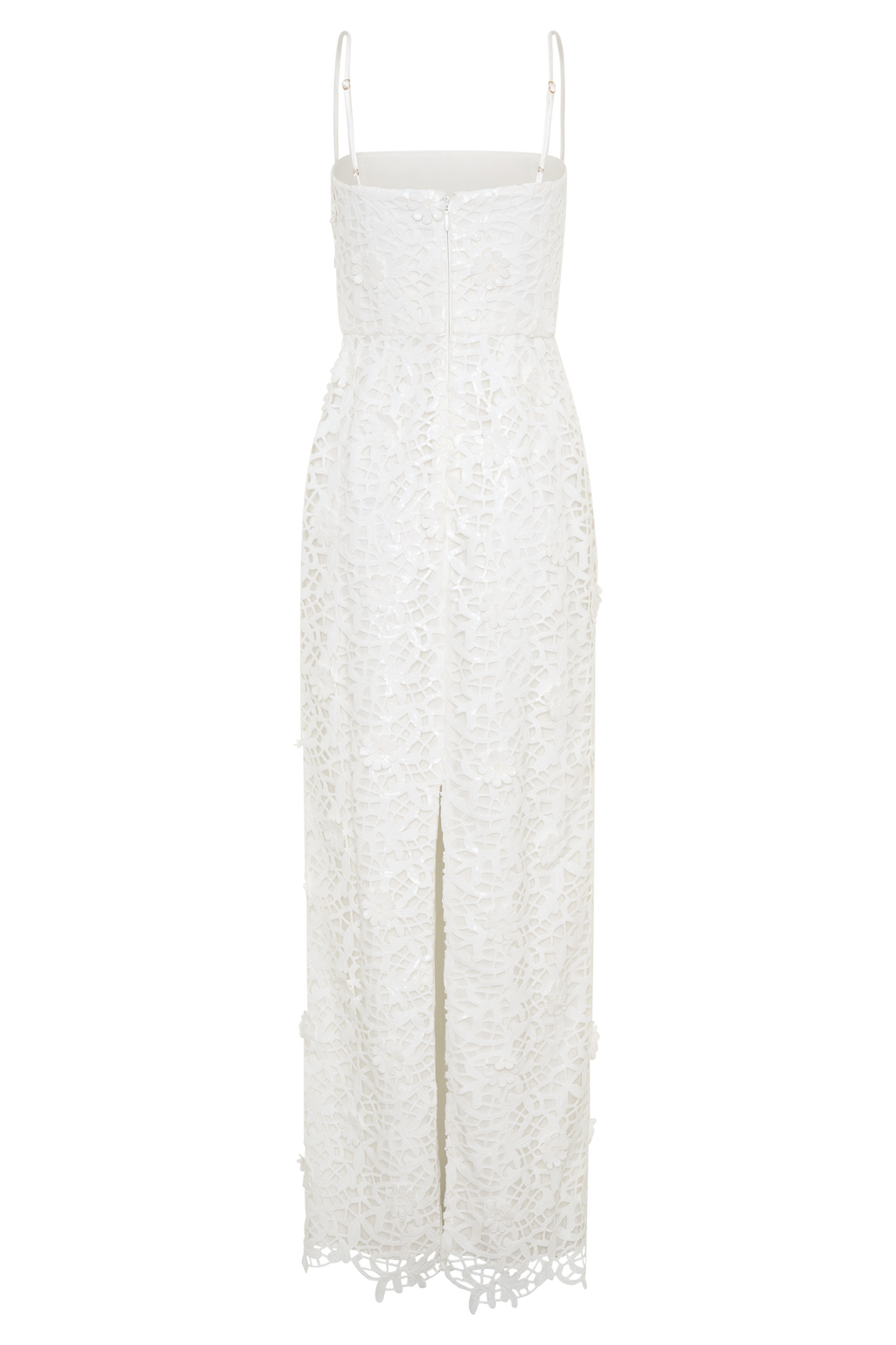Josefa Sequin Lace Maxi Dress - White