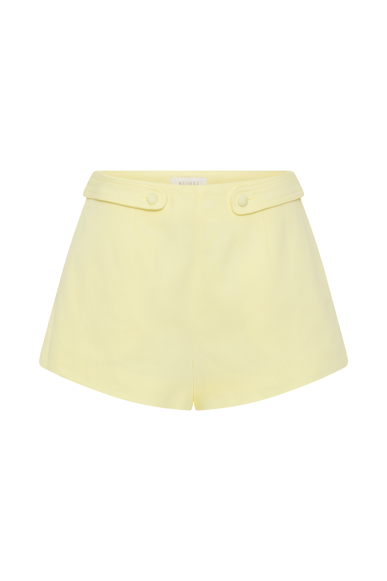 Josephine Cotton Shorts With Waistbands - Lemon
