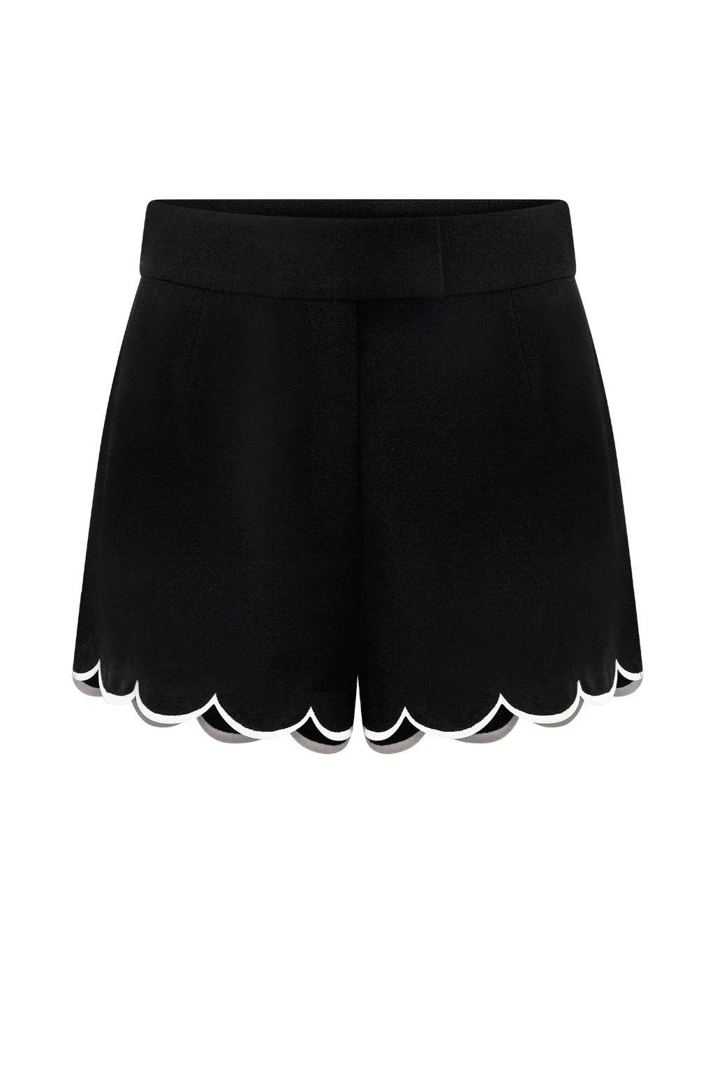 Judith Scallop Shorts - Black