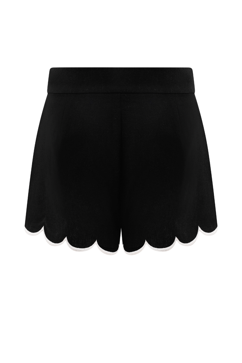 Judith Scallop Shorts - Black