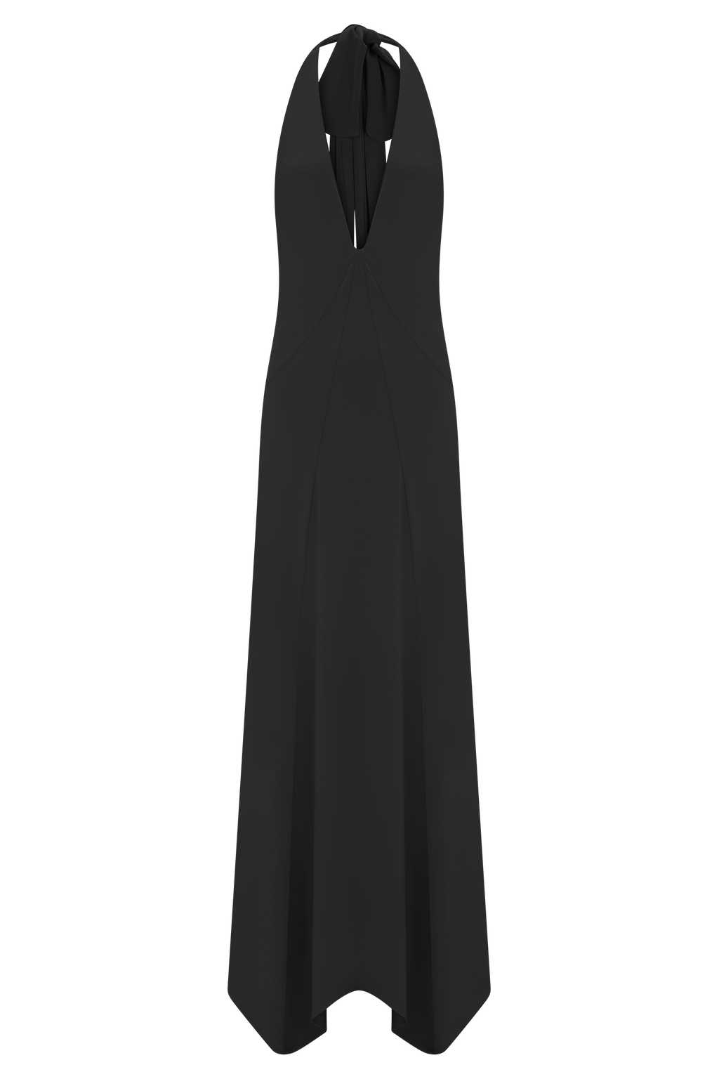 Juliet Slinky Maxi Dress With Scarf - Black