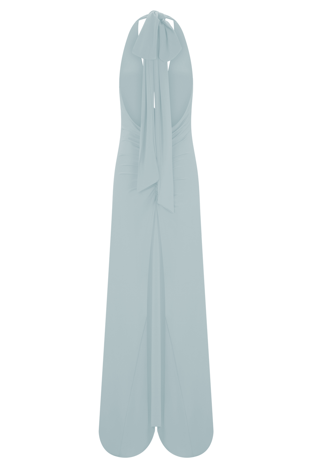 Juliet Slinky Maxi Dress With Scarf - Pale Blue