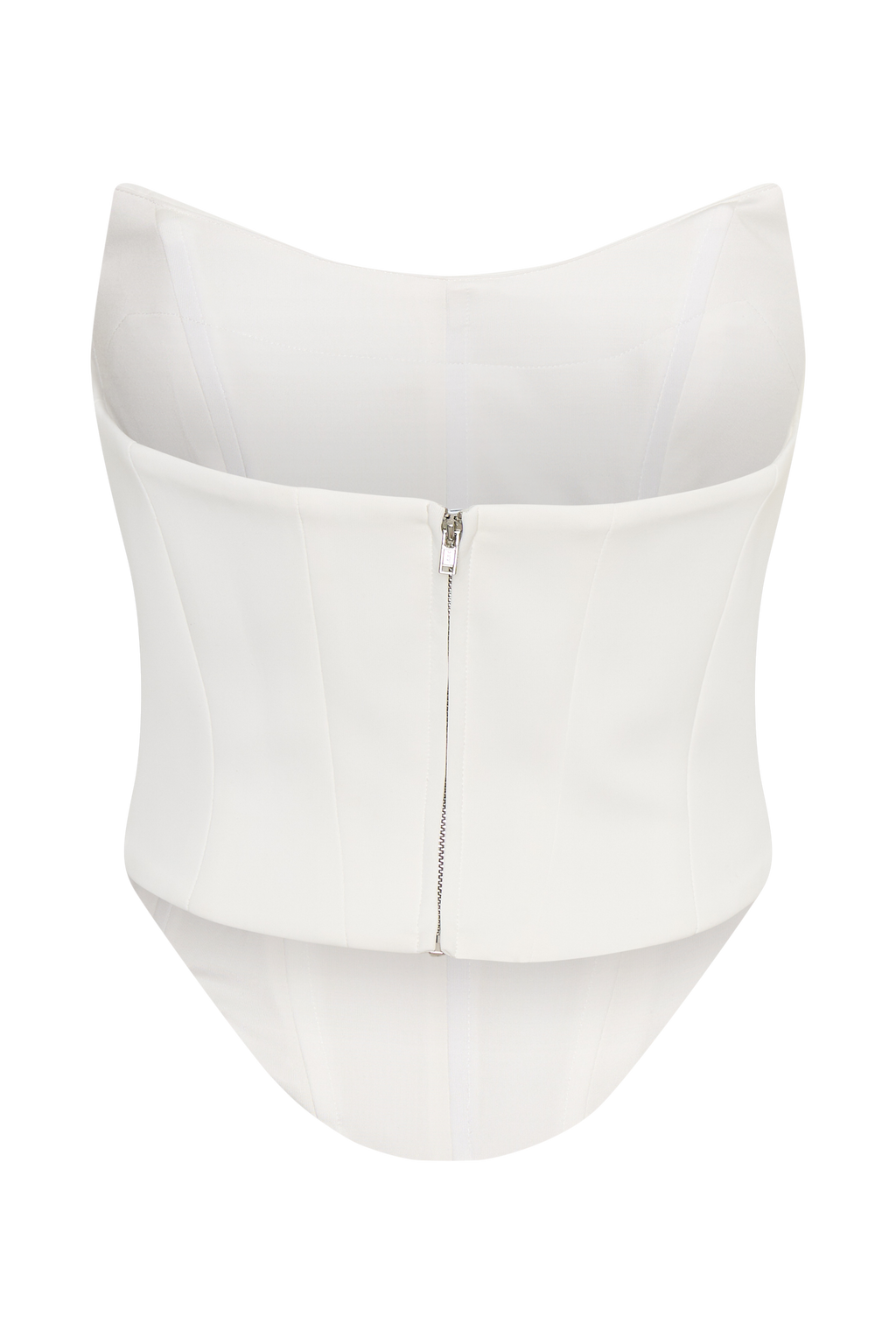 Karina Strapless Scuba Corset  - White