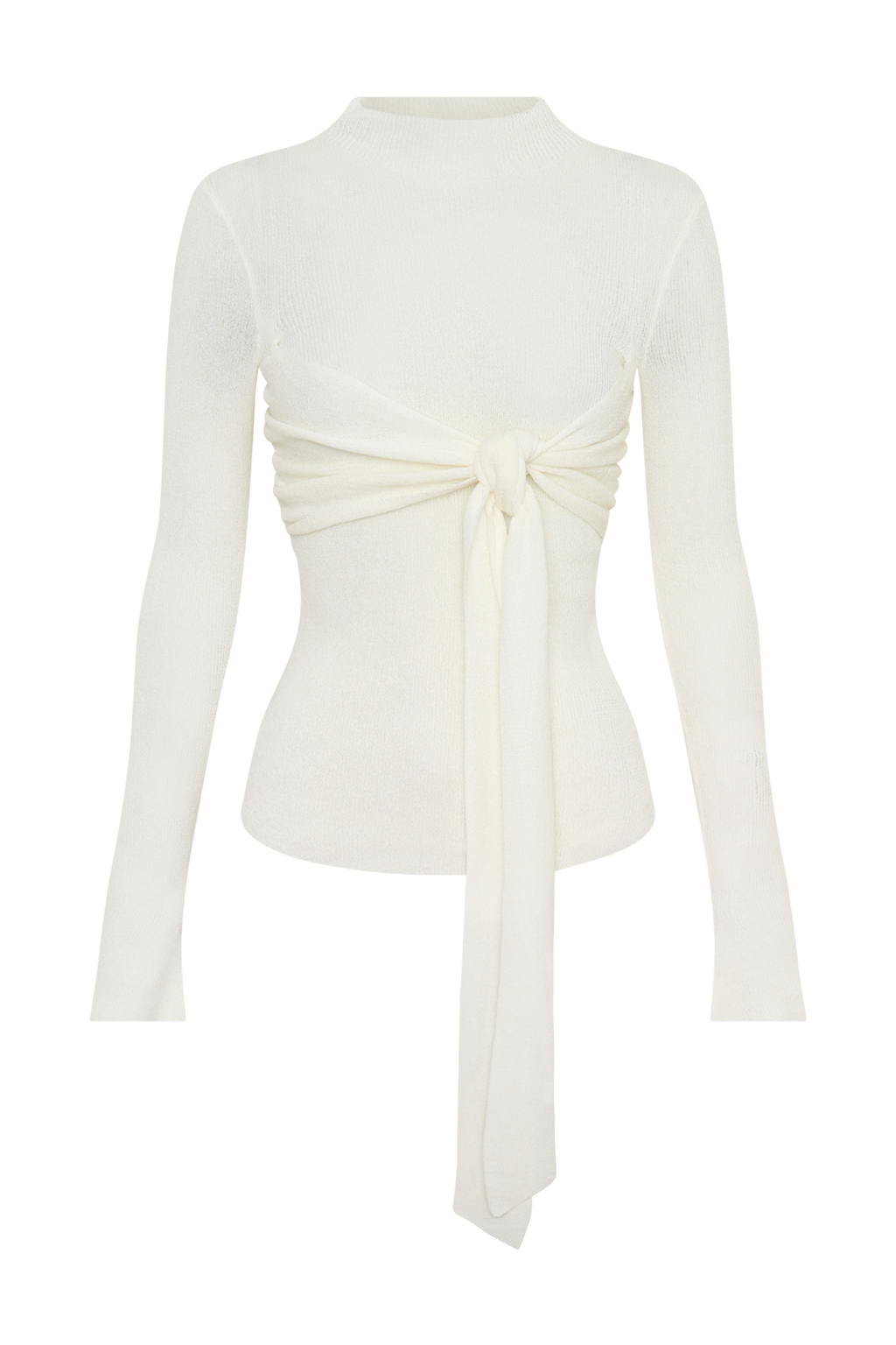 Lawson Wrap Knit Long Sleeve Top - White