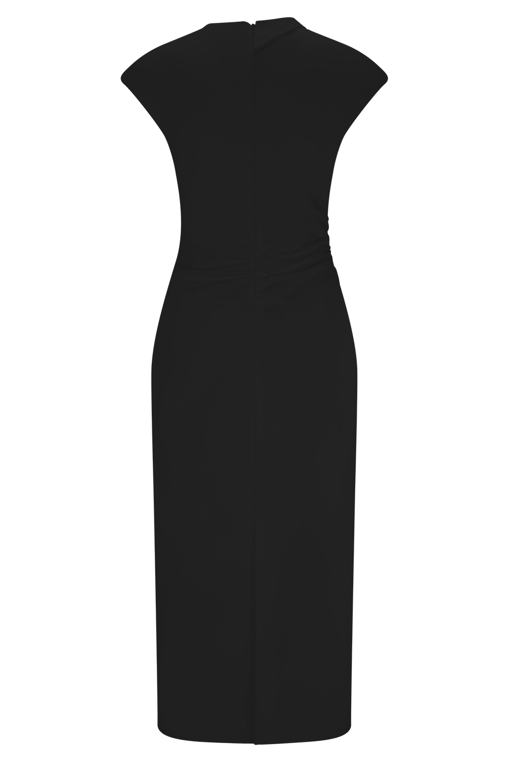Lorena Cotton Midi Dress - Black
