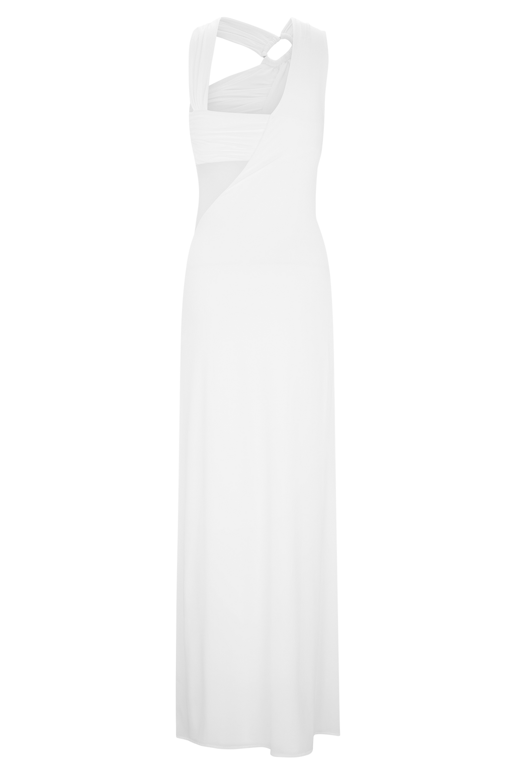 Lottie Slinky Maxi Dress With Split - White