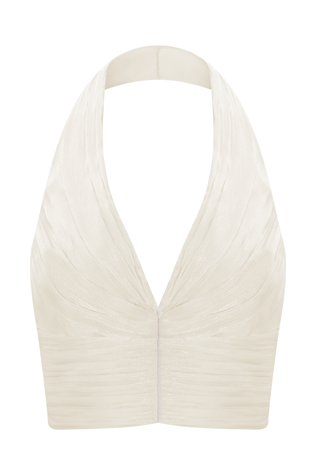 Makena Gathered V Neck Top - Opal White