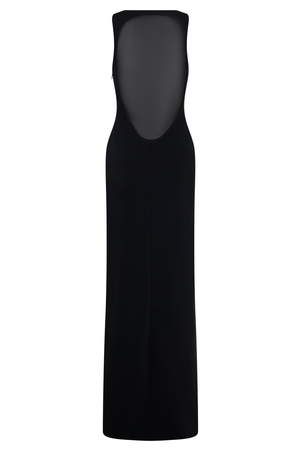 Marlon Crepe And Mesh Maxi Dress - Black