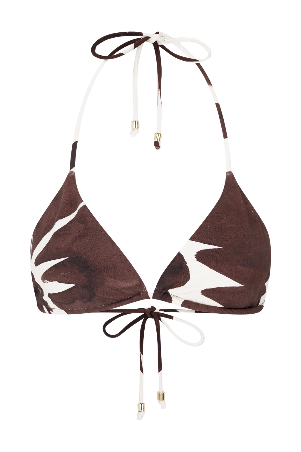 Marquise Bikini Top - Chocolate Deco Fleur Print