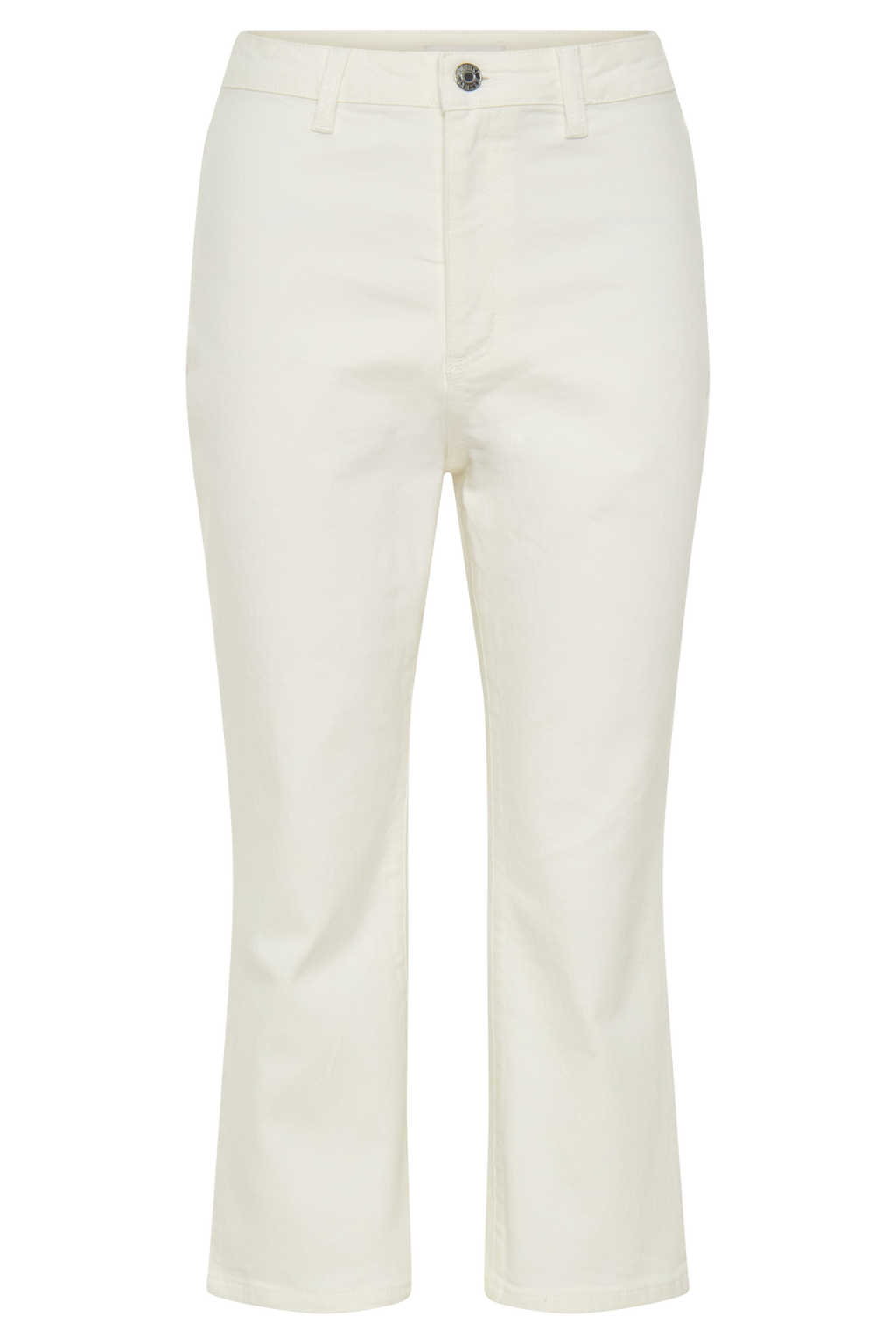 Mary Denim Capris - White