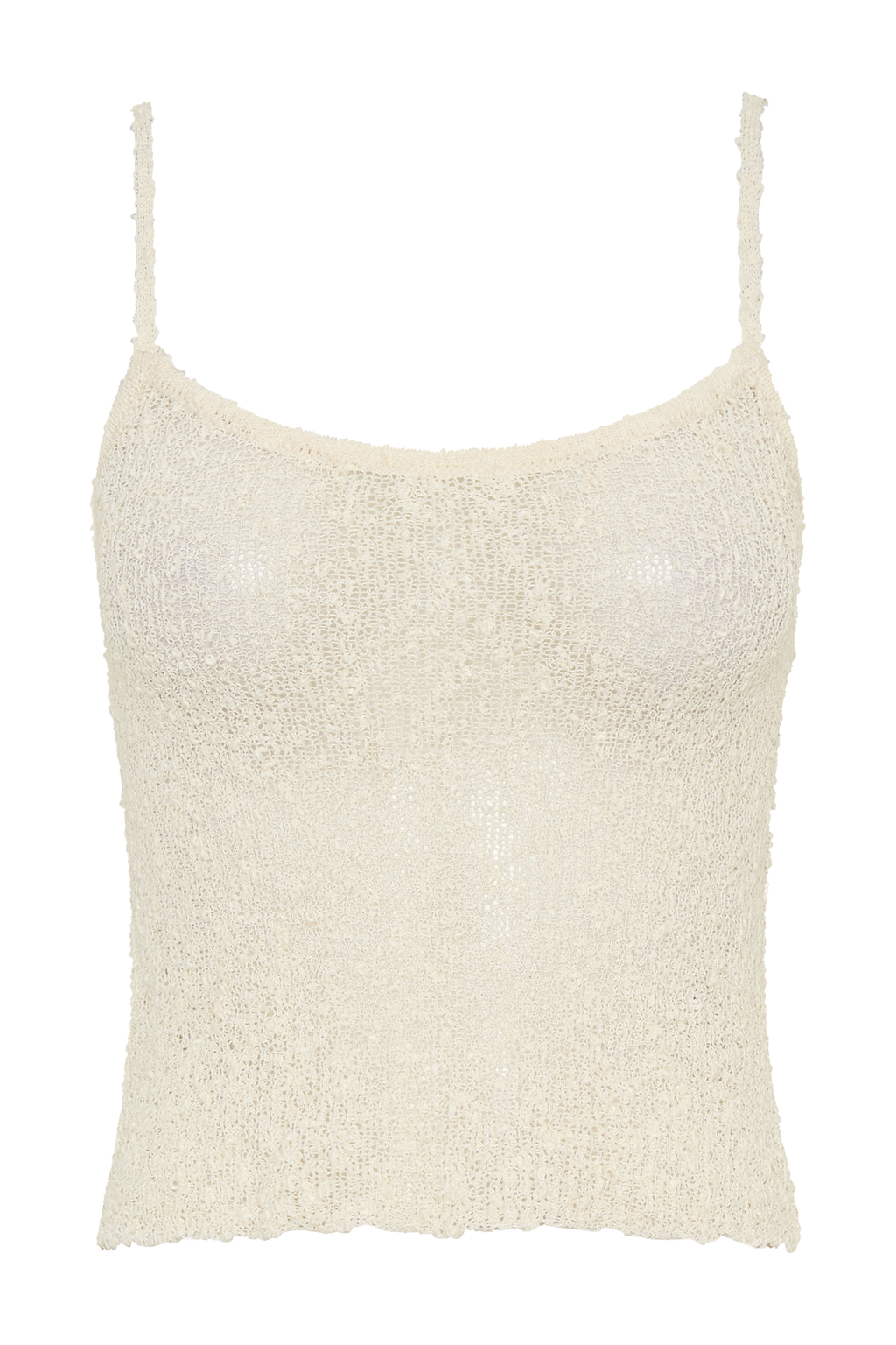 Mattais Boucle Knit Top - Ivory