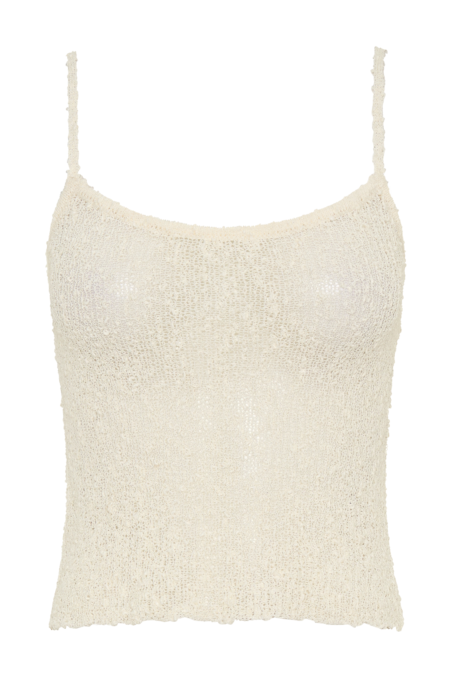 Mattais Boucle Knit Top - Ivory