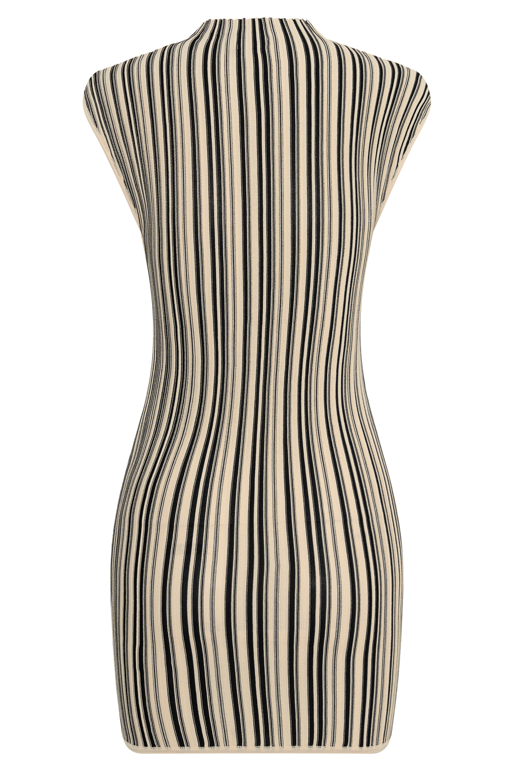Meggie Striped Sleeveless Mini Dress - Black/Ivory