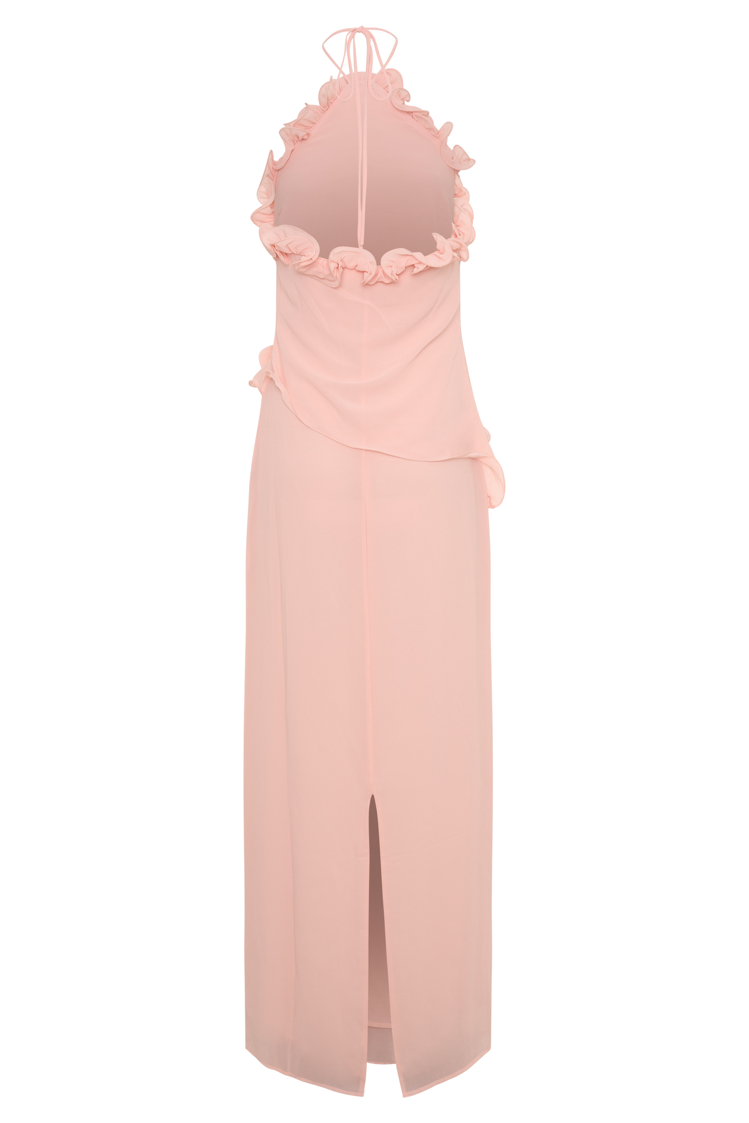 Melissa Chiffon Flower Maxi Dress - Baby Pink