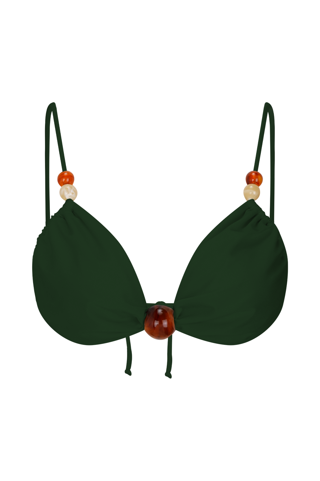 Memphis Beaded Bikini Top - Green
