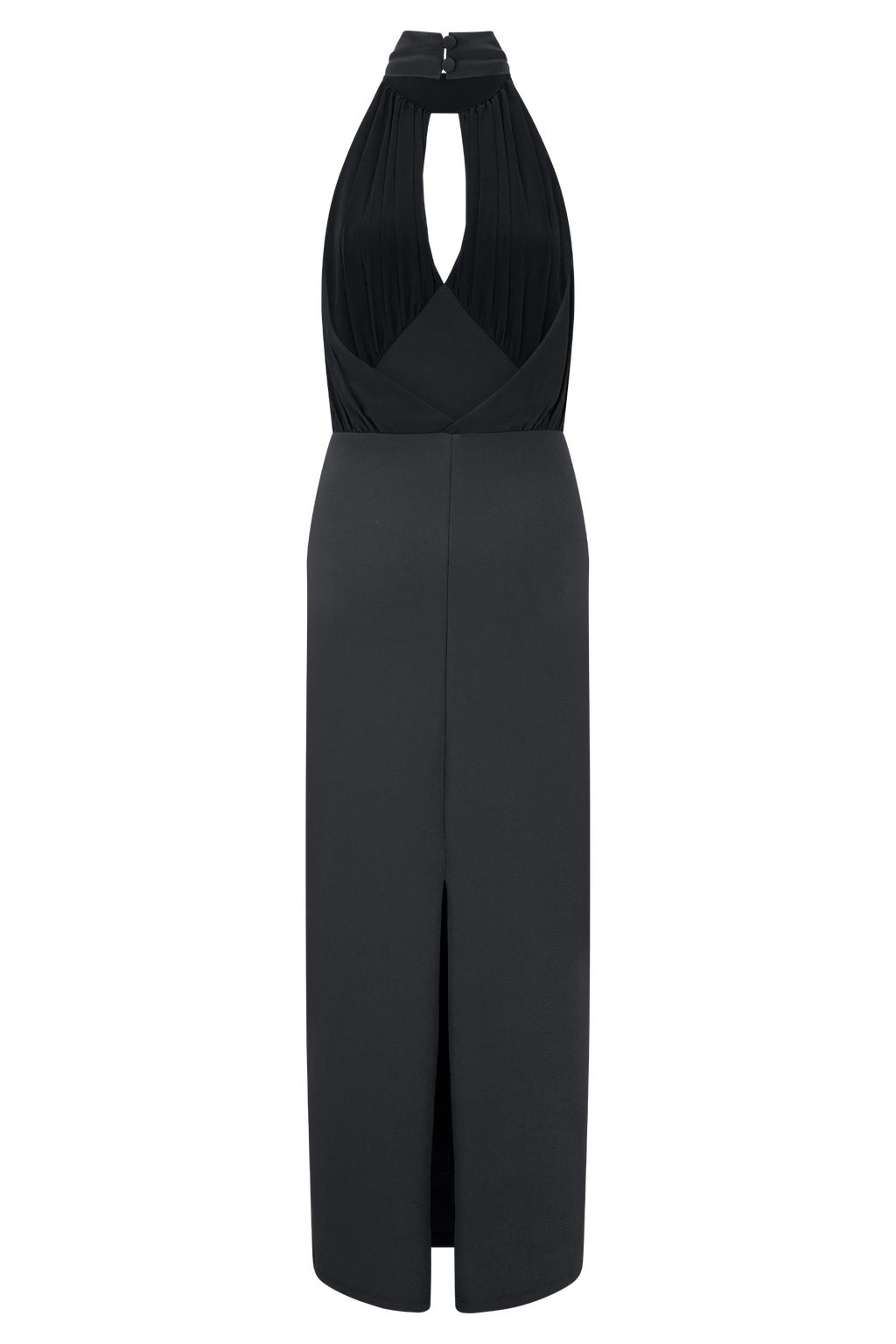 Mierah Halter Midi Dress - Black