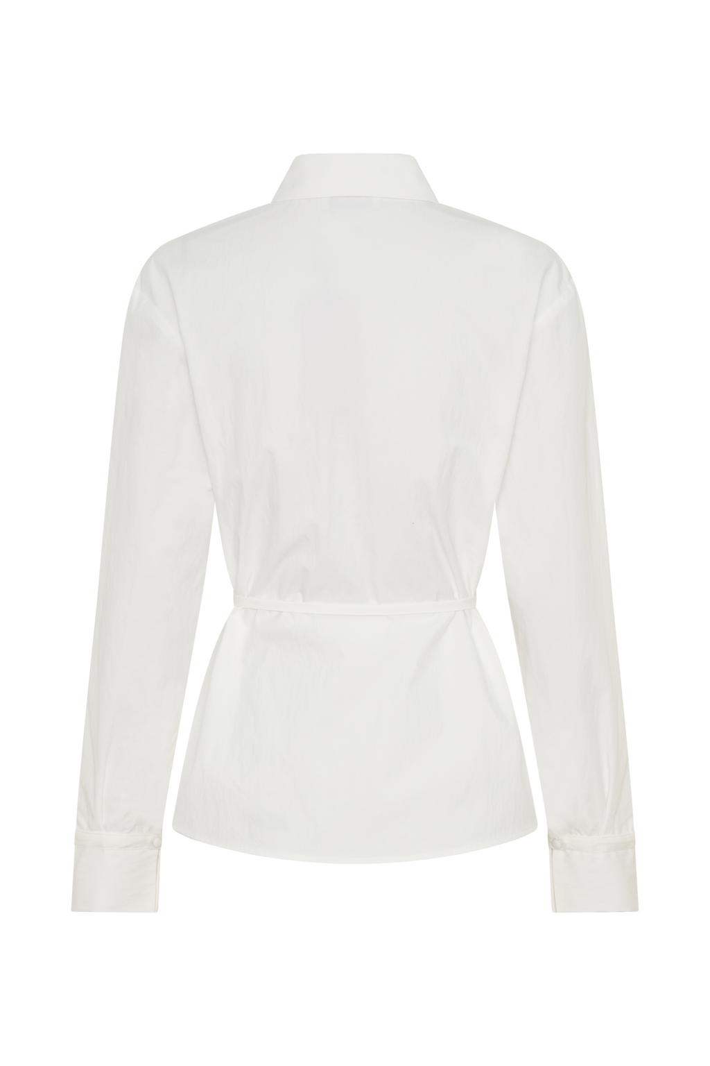 Millie Tie Back Cotton Shirt - White