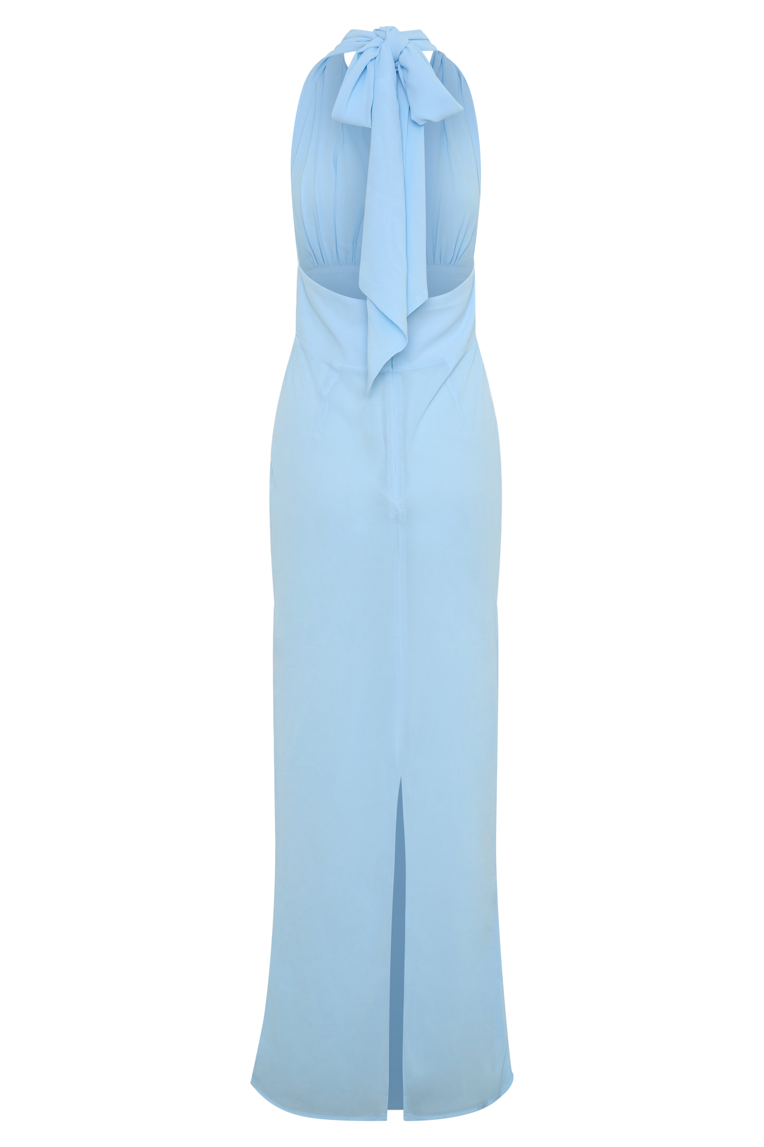 Nadine Halter Chiffon Maxi Dress - Blue