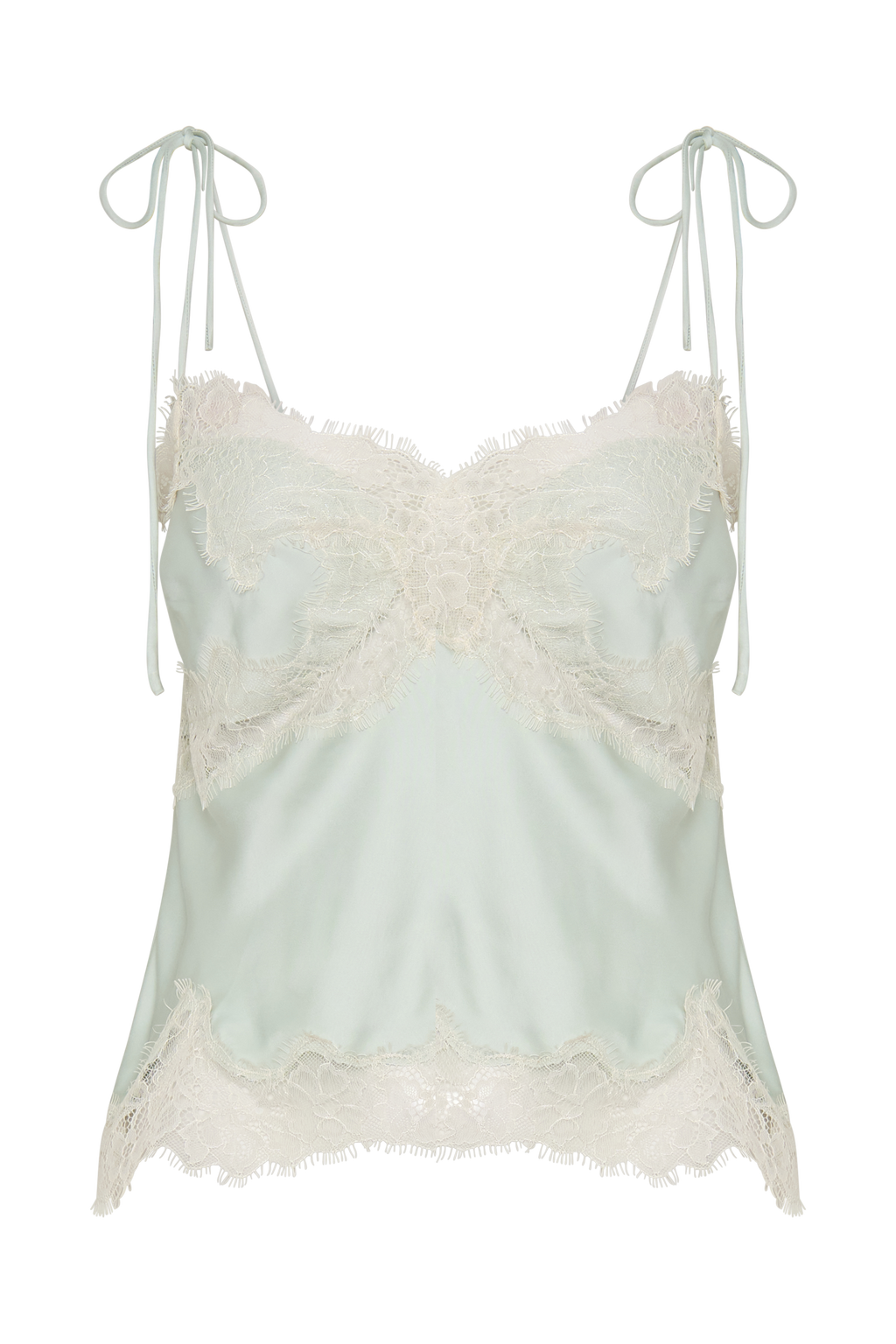 Nina Satin And Lace Camisole - Sage