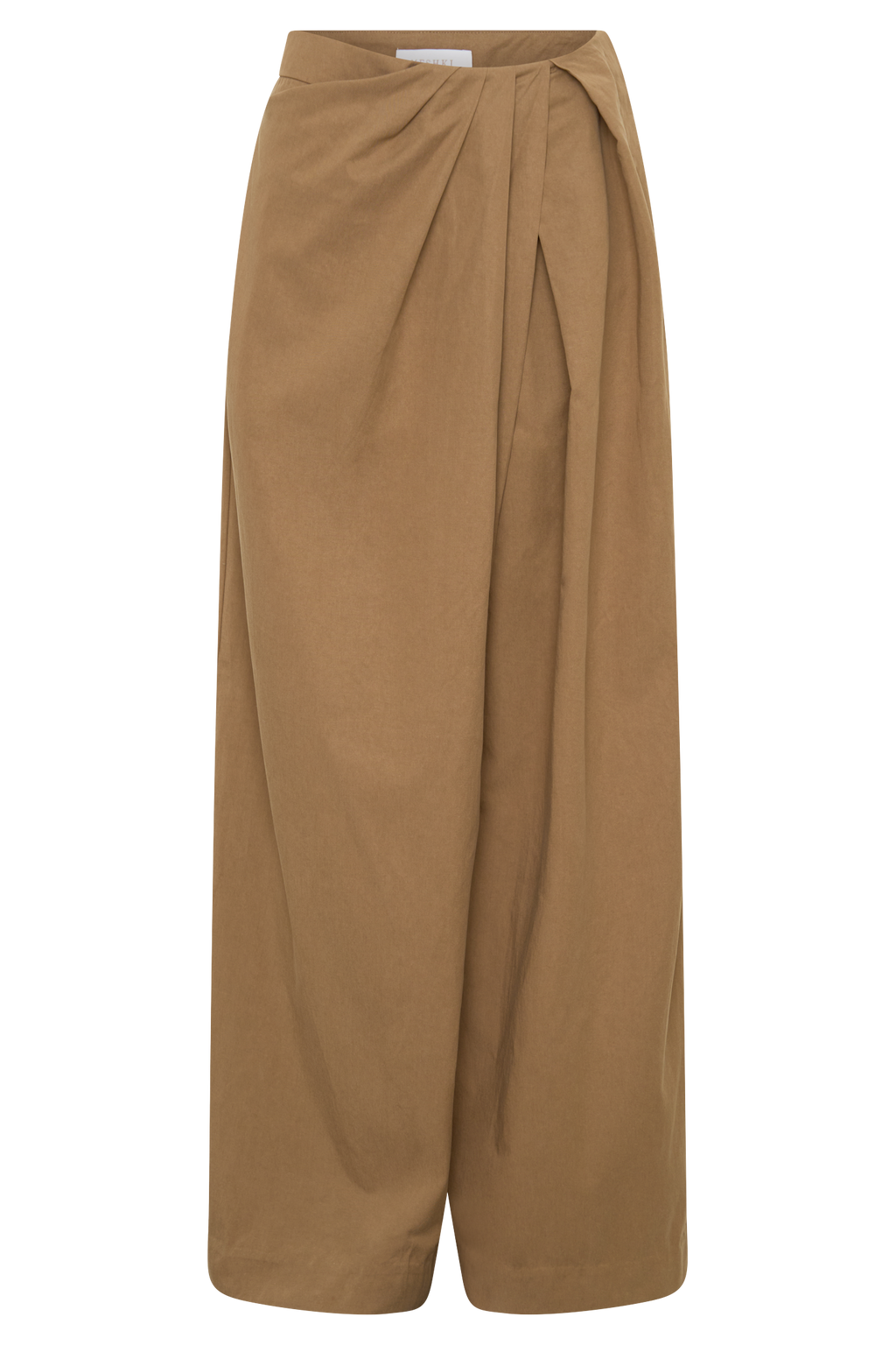 Owen Draped Wide Leg Pants - Mocha