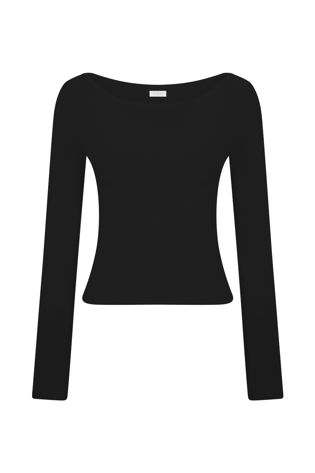 Paedyn Merino Wool Ribbed Long Sleeve Top - Black