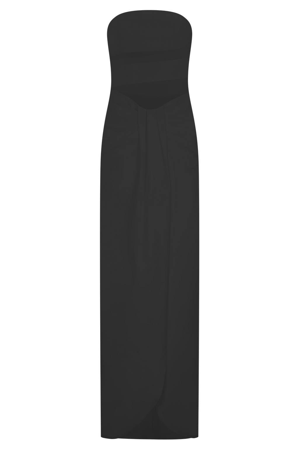 Paulina Cut Out Strapless Maxi Dress - Black