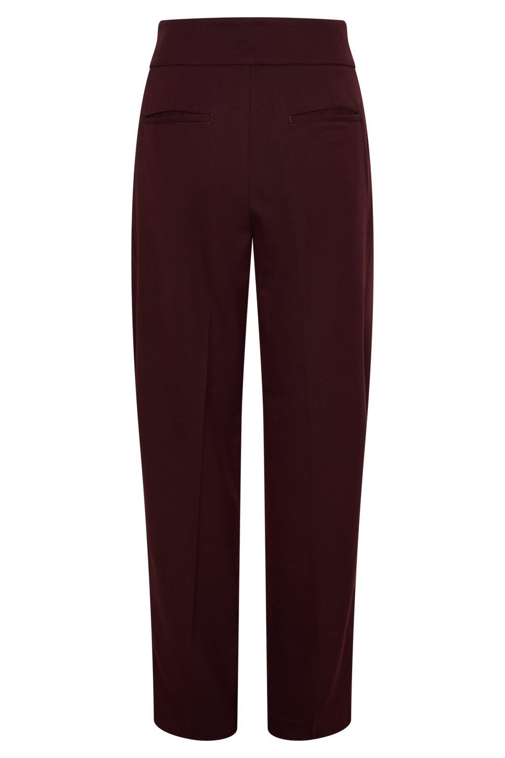 Penelope Pleated High Waisted Pants - Mahogany