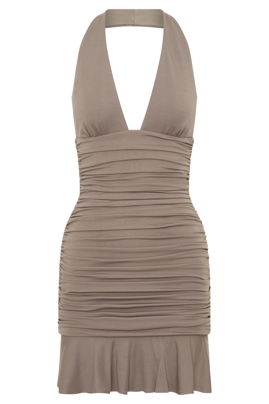 Peregrine Modal Halter Mini Dress - Neutral