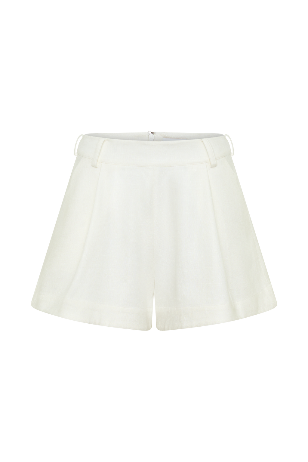 Piper Linen Flare Shorts - White
