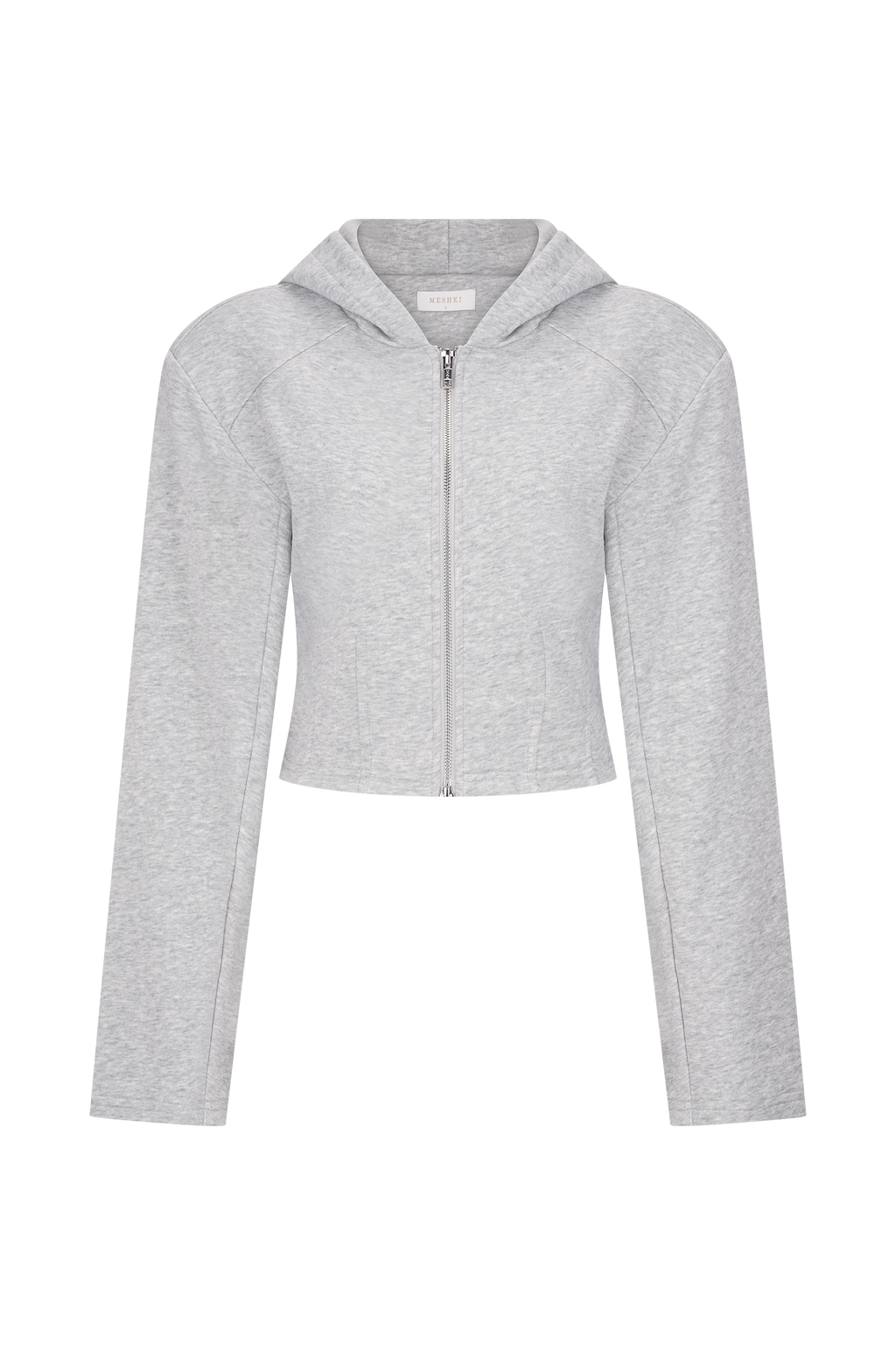 Quinn Zip Up Hoodie - Light Grey Marle