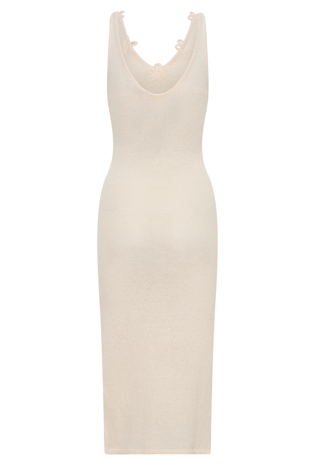 Rachael Knit Midi Dress - Nude