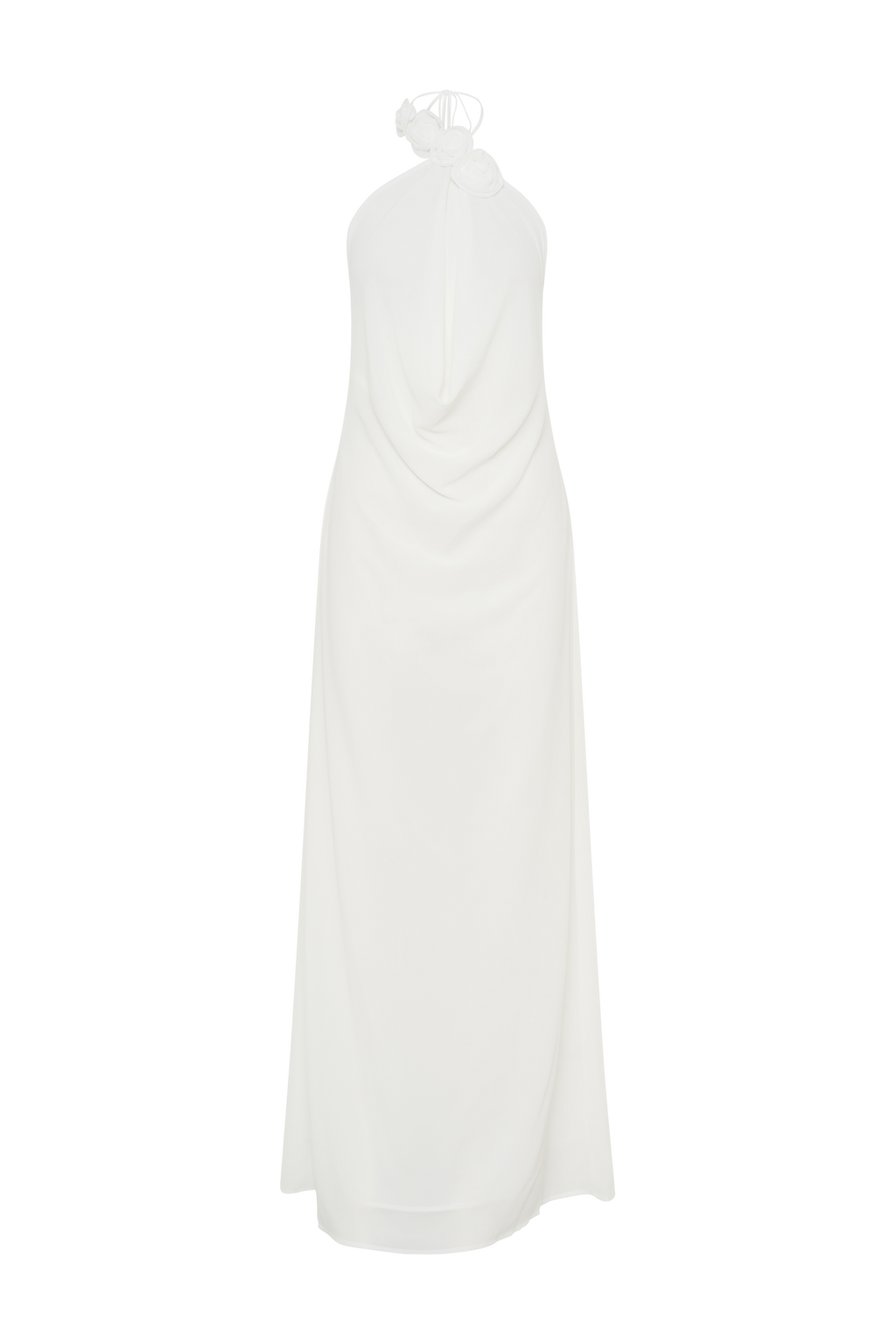 Rosalia Cowl Neck Maxi Dress - White