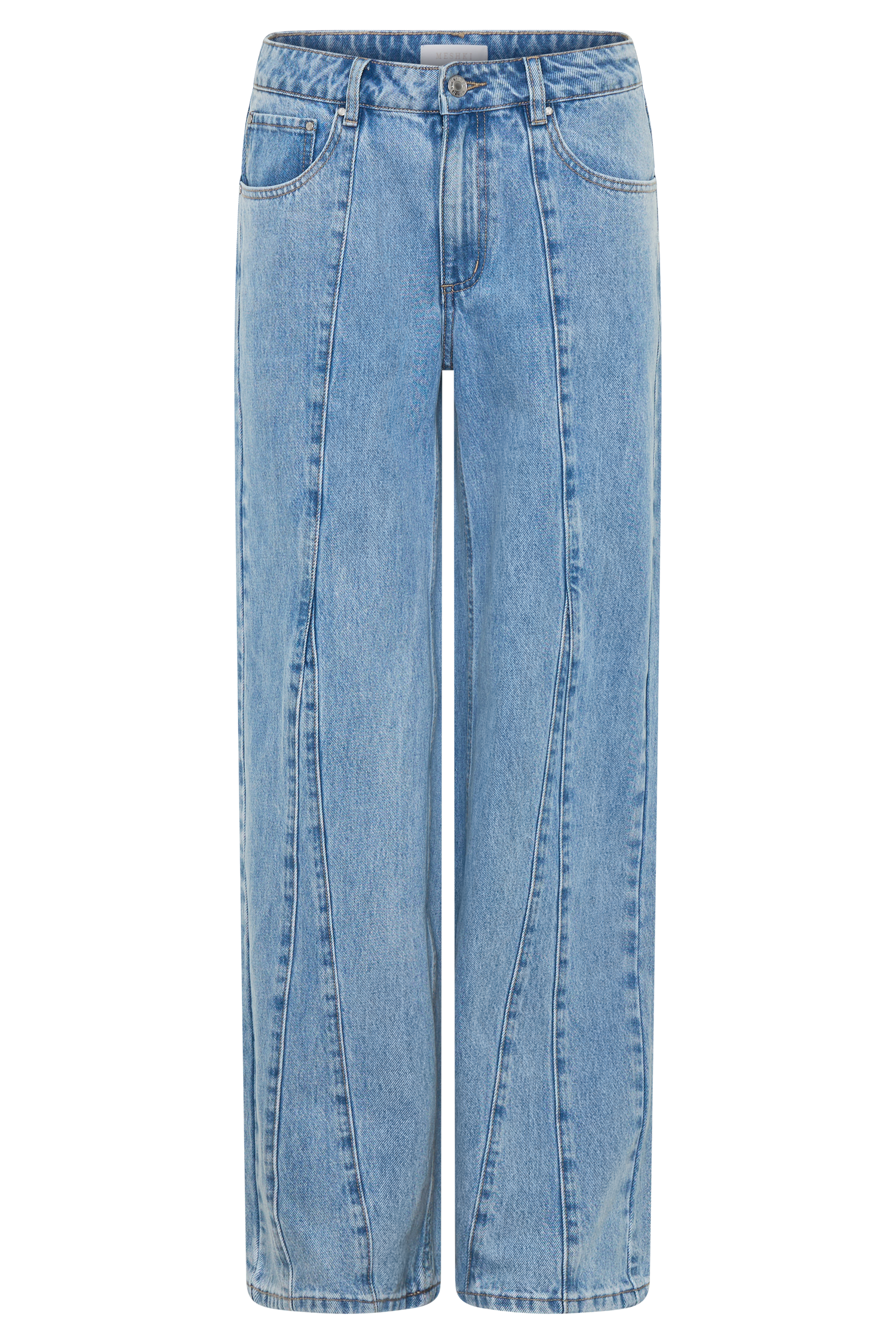 Roy Mid Rise Wide Leg Denim Jeans - Classic Blue