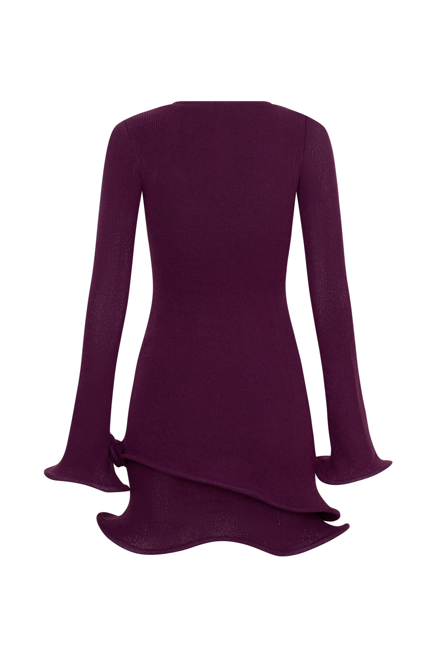 Samira Knit Long Sleeve Mini Dress - Plum