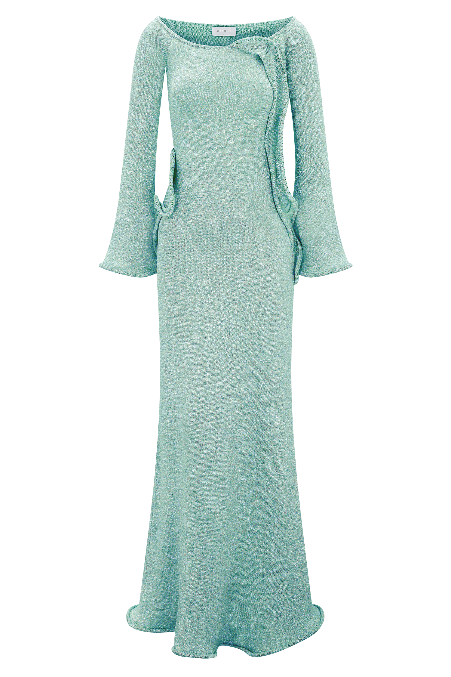 Sandrine Lurex Knit Maxi Dress - Aqua