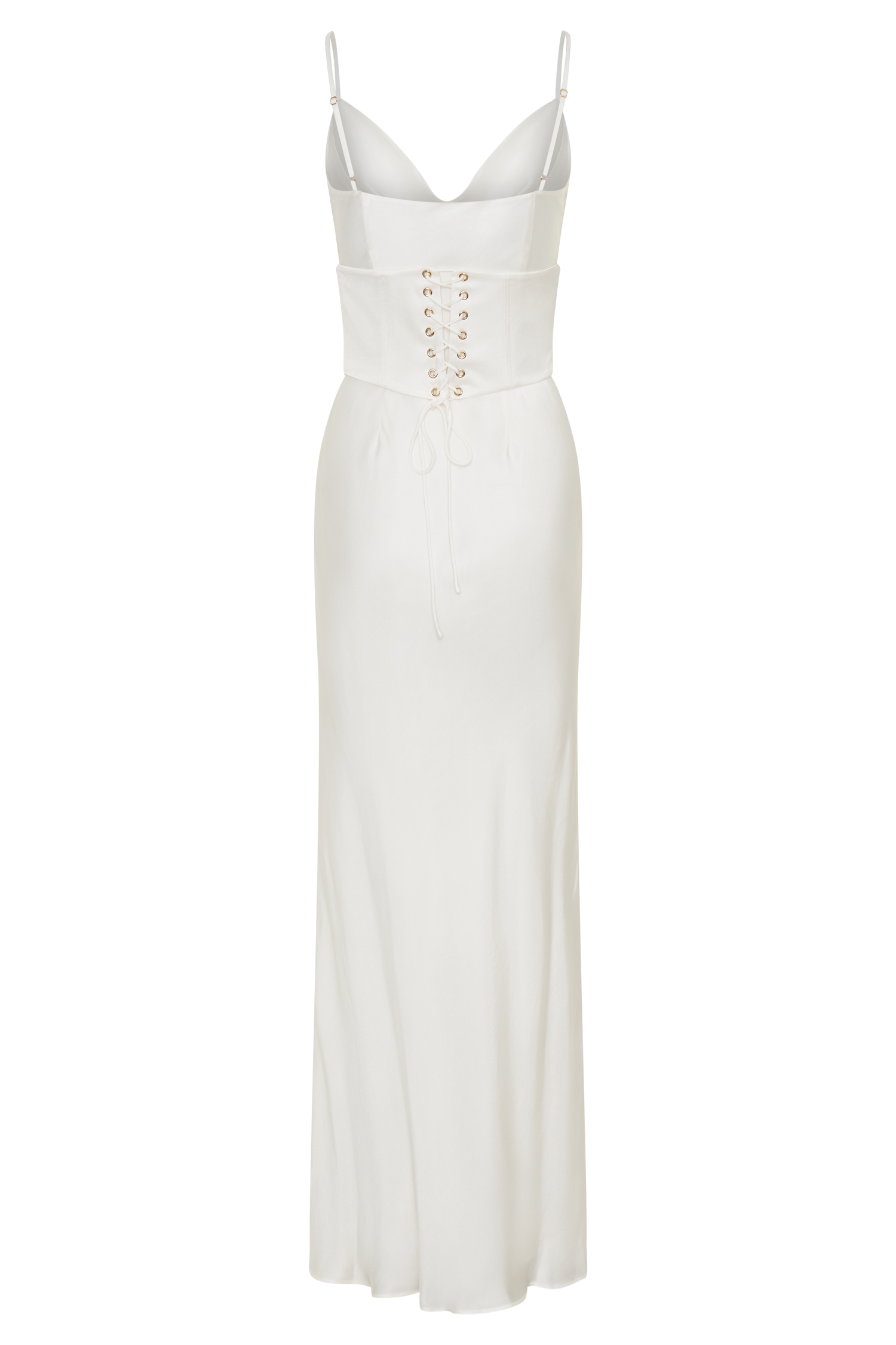 Seraphine Corset Satin Maxi Dress - Ivory