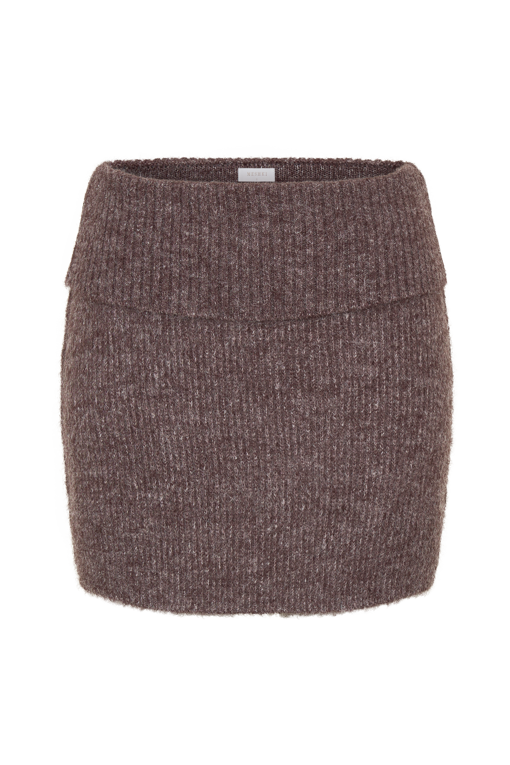 Skylaine Knit Mini Skirt - Brown Marle