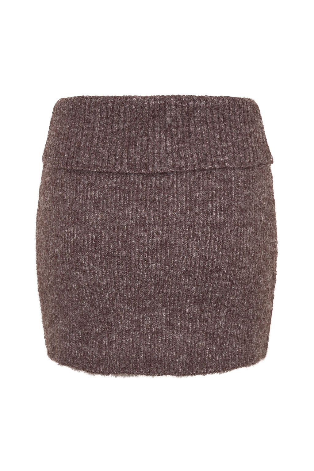 Skylaine Knit Mini Skirt - Brown Marle